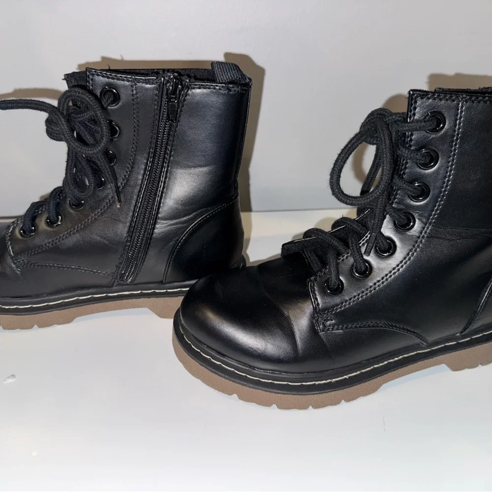 Black Combat boots size 6.5 - Picture 3 of 7